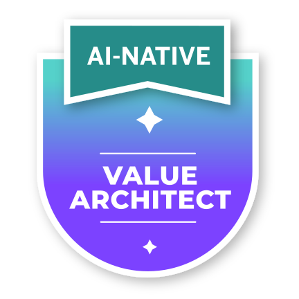 AI-Native Value Architect certification pathway badge